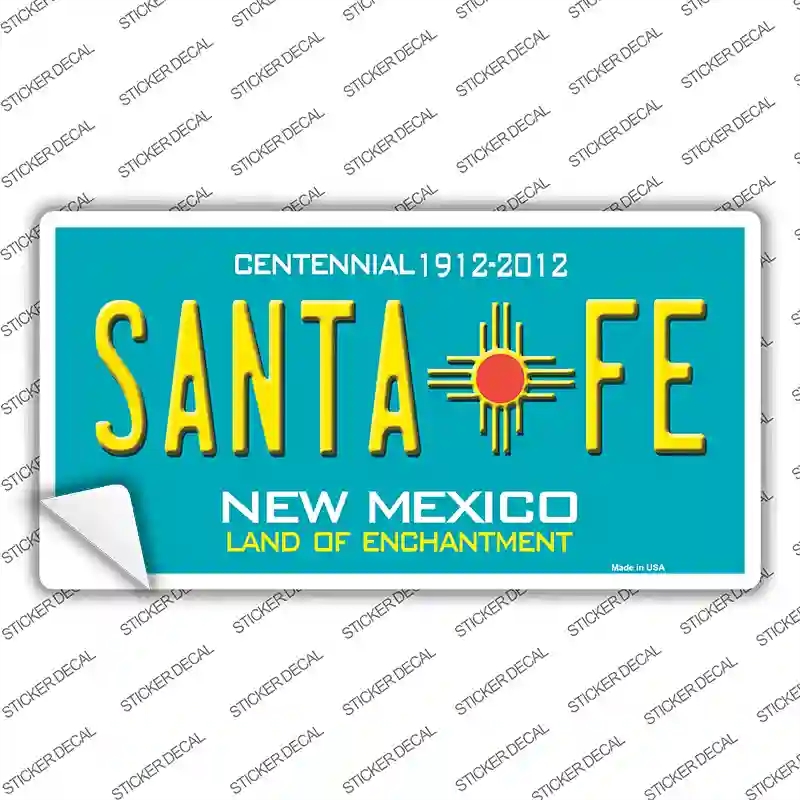 LP-2786s-L Santa Fe   Mexico Teal Novelty Sticker Decal - Large