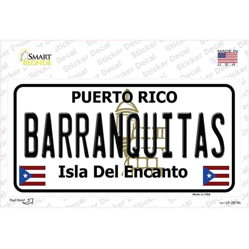 LP-2819s-M Barranquitas Novelty Sticker Decal - Medium