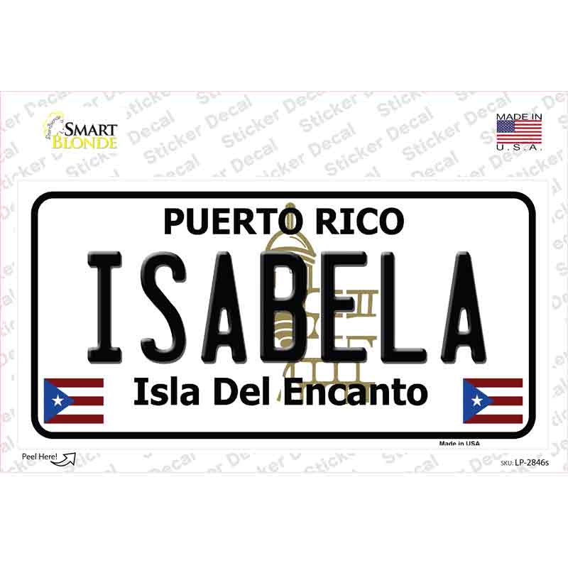 LP-2846s-M Isabela Puerto Rico Novelty Sticker Decal - Medium