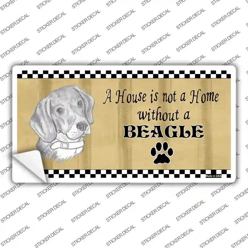 LP-1701s-L Pencil Sketch Beagle Novelty Sticker Decal - Large