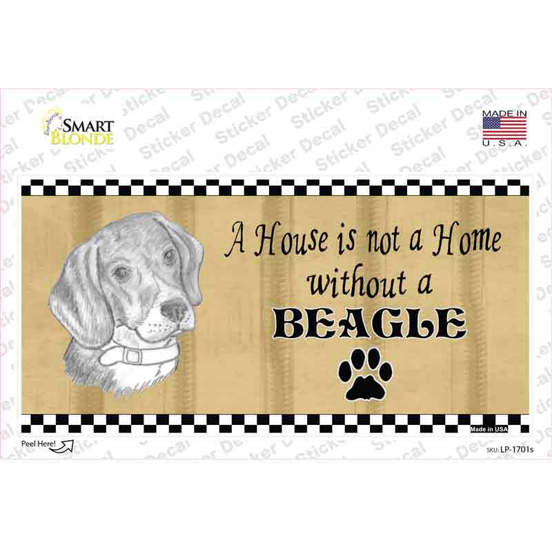 LP-1701s-M Pencil Sketch Beagle Novelty Sticker Decal - Medium