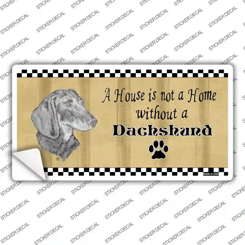 LP-1709s-S Pencil Sketch Dachshund Novelty Sticker Decal - Small