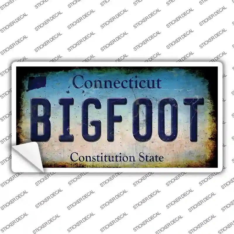 LP-14001s-S Bigfoot Connecticut Novelty Sticker Decal - Small
