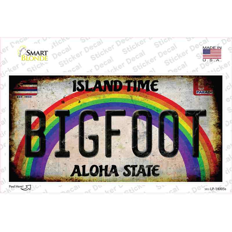 LP-14005s-M Bigfoot Hawaii Novelty Sticker Decal - Medium