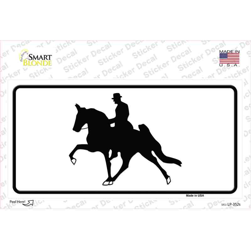 LP-352s-M Horse with Rider Novelty Sticker Decal - Medium