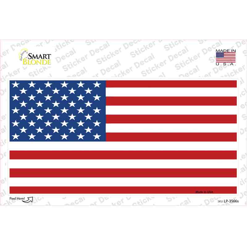 LP-3566s-M American Flag Novelty Sticker Decal - Medium