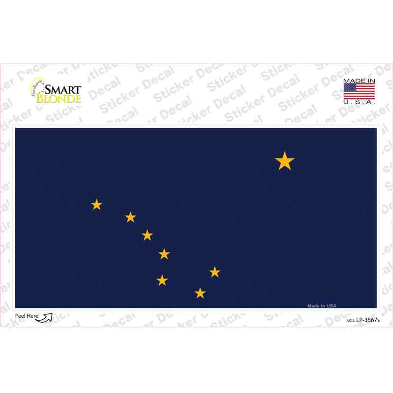 LP-3567s-M Alaska State Flag Novelty Sticker Decal - Medium