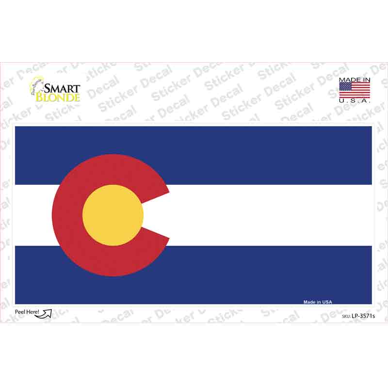 LP-3571s-M Colorado State Flag Novelty Sticker Decal - Medium