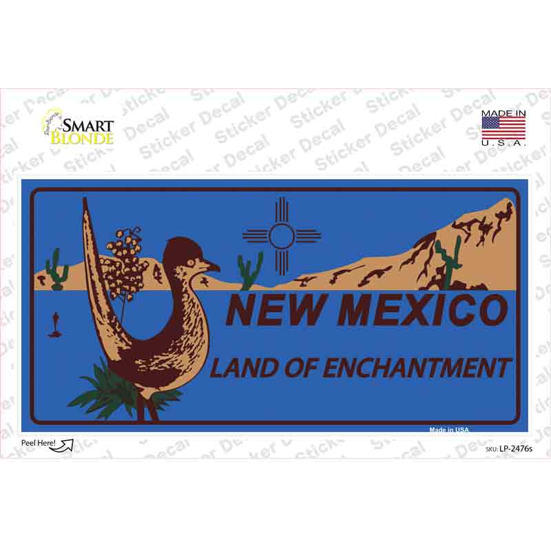 LP-2476s-M Roadrunner Blue   Mexico Novelty Sticker Decal - Medium
