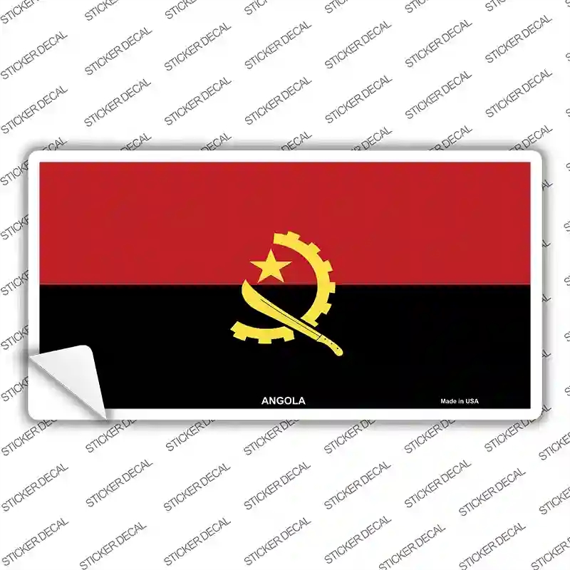 LP-3957s-S Angola Flag Novelty Sticker Decal - Small