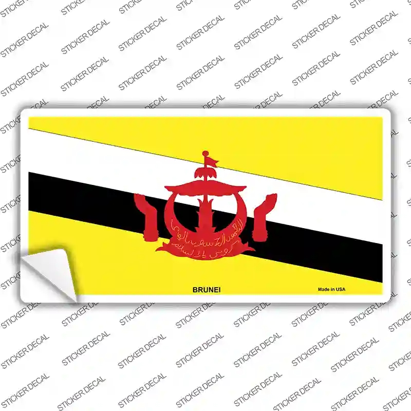 LP-3980s-L Brunei Flag Novelty Sticker Decal - Large