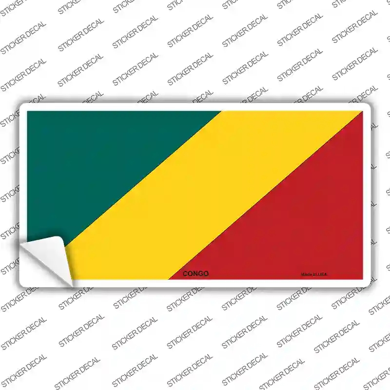 LP-3994s-S Congo Flag Novelty Sticker Decal - Small