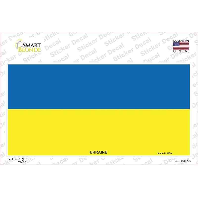 LP-4168s-M Ukraine Flag Novelty Sticker Decal - Medium