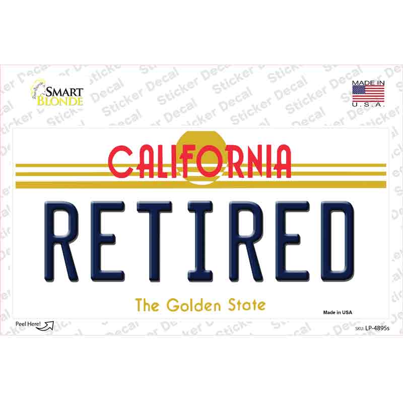 LP-4895s-M Retired California Novelty Sticker Decal - Medium