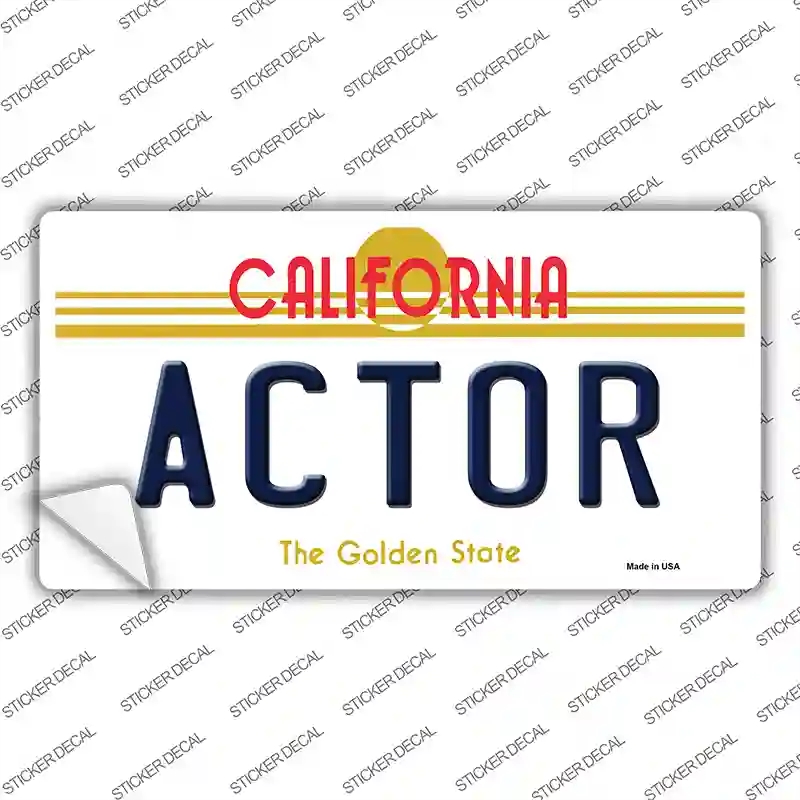 LP-4899s-S Actor California Novelty Sticker Decal - Small