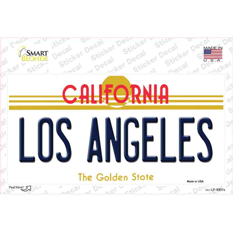 LP-4901s-M Los Angeles California State Novelty Sticker Decal - Medium