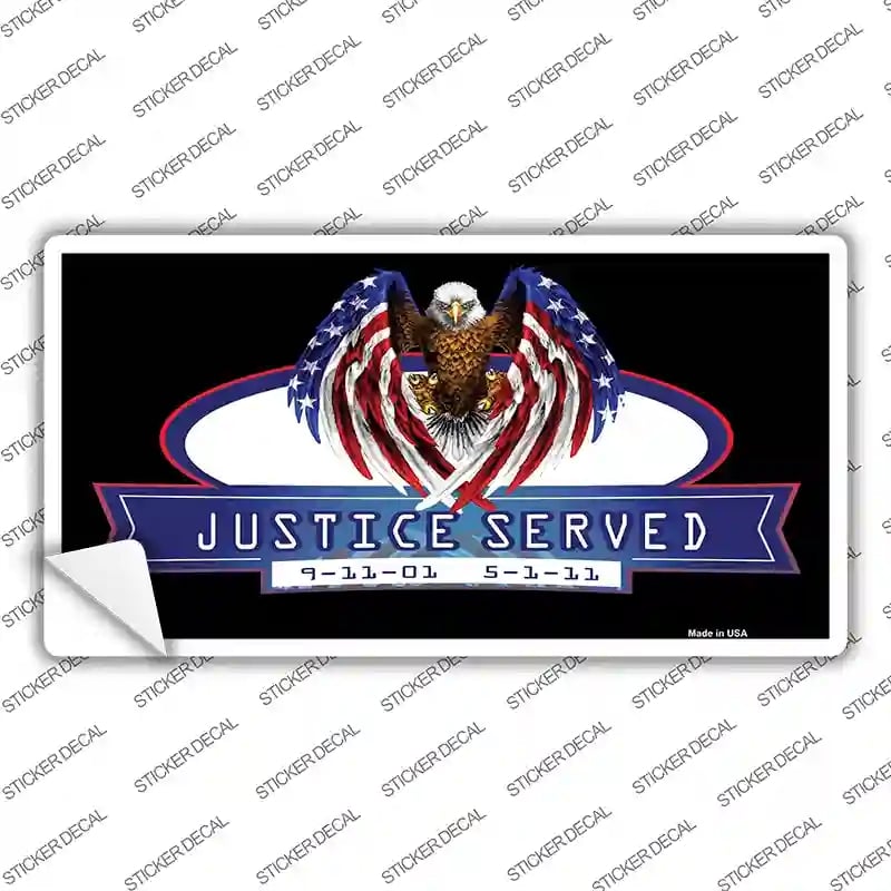 LP-4181s-S America Justice Served Novelty Sticker Decal - Small