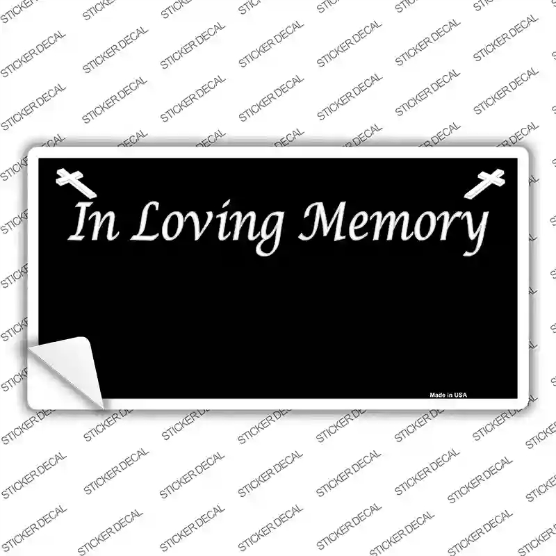 LP-4198s-XL In Loving Memory Black Novelty Sticker Decal - Extra Large