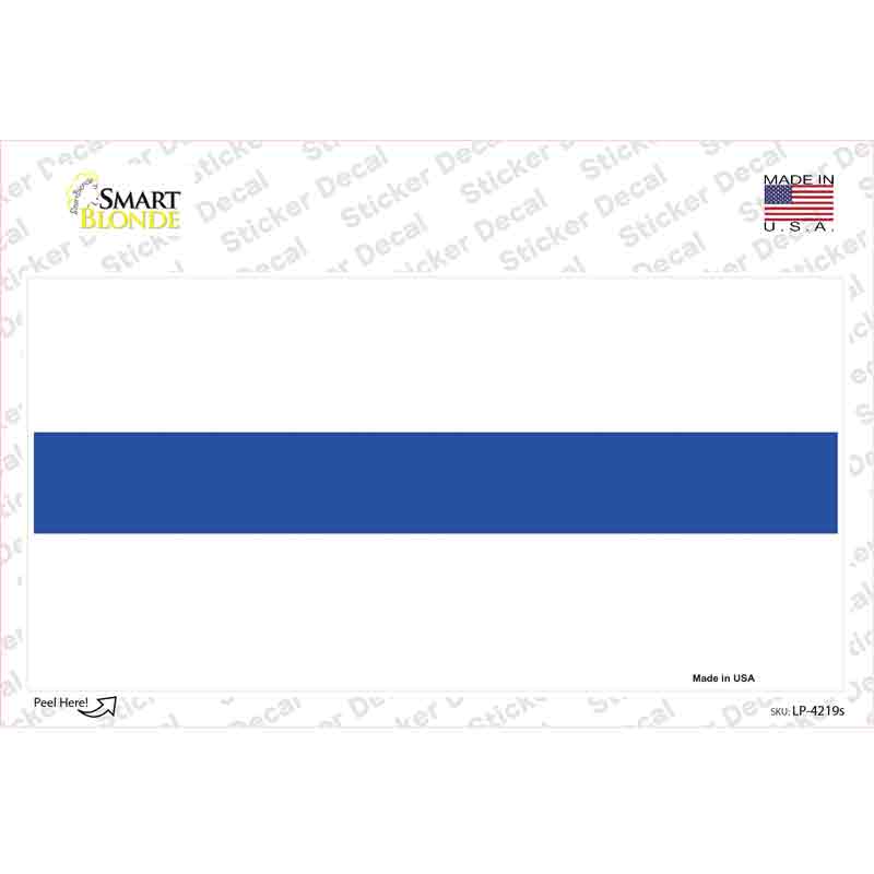 LP-4219s-M Thin Blue Line White Novelty Sticker Decal - Medium