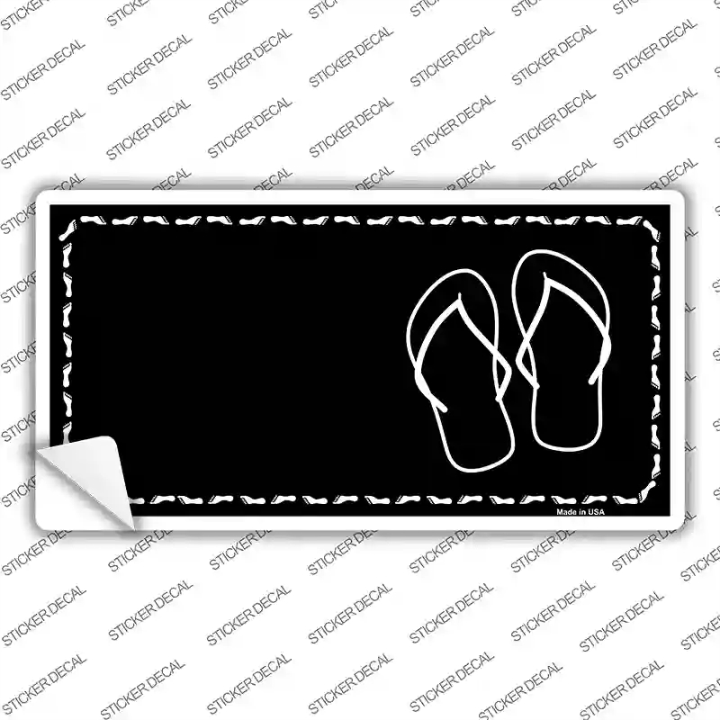 LP-4230s-XL Flip Flops Offset Novelty Sticker Decal - Extra Large