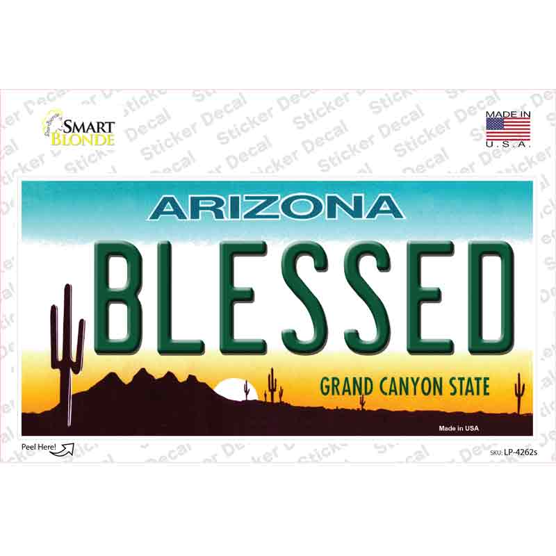 LP-4262s-M Blessed Arizona Novelty Sticker Decal - Medium