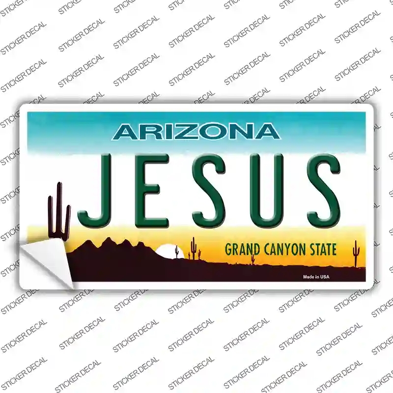 LP-4263s-L Jesus Arizona State Novelty Sticker Decal - Large