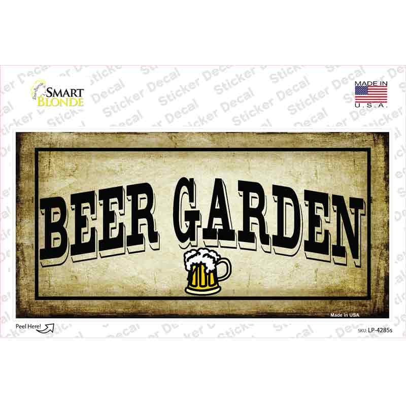 LP-4285s-M Beer Garden Novelty Sticker Decal - Medium