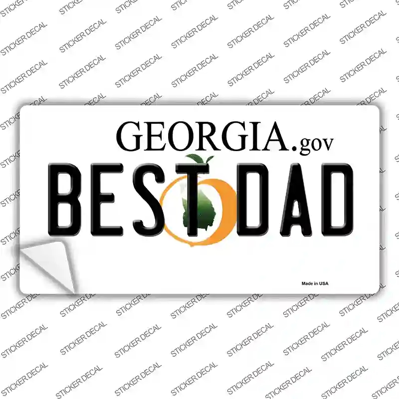 LP-6150s-L Best Dad Georgia Novelty Sticker Decal - Large