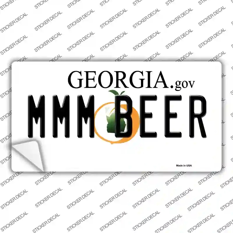 LP-6175s-L MMM Beer Georgia Novelty Sticker Decal - Large
