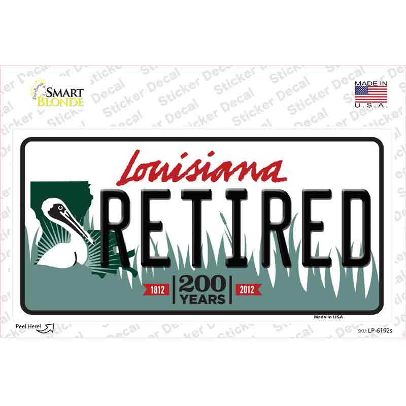 LP-6192s-M Retired Louisiana Novelty Sticker Decal - Medium