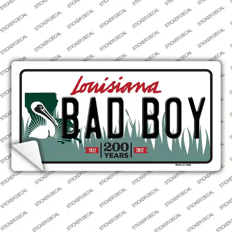 LP-6197s-S Bad Boy Louisiana Novelty Sticker Decal - Small