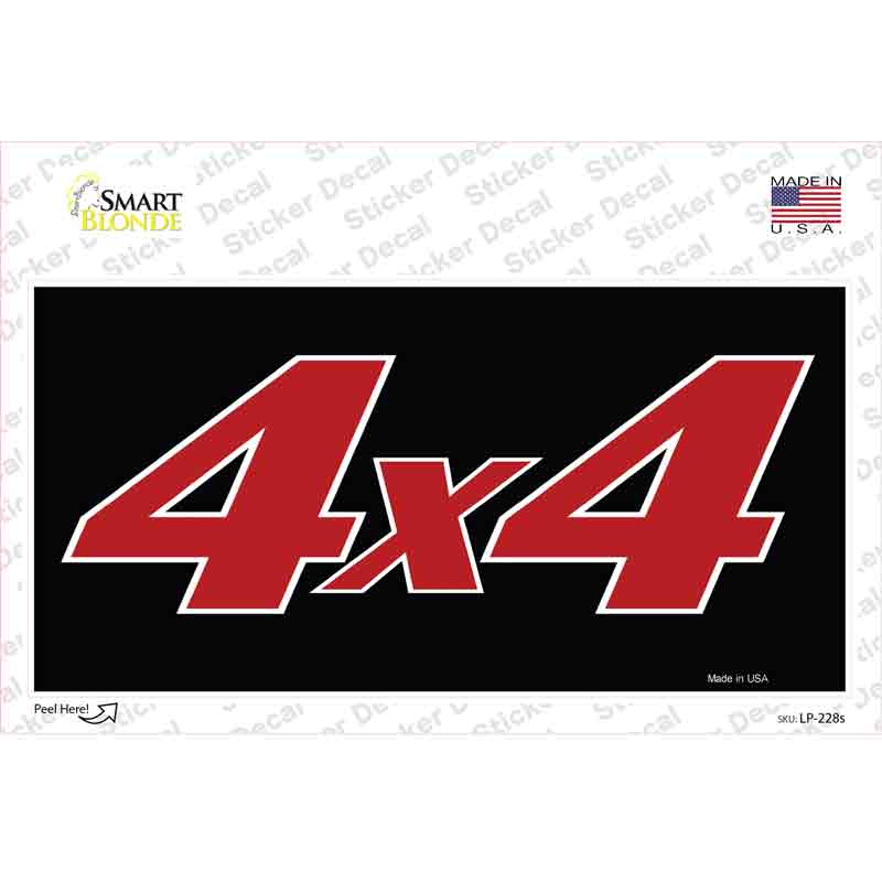 LP-228s-M 4 X 4 Black Novelty Sticker Decal - Medium