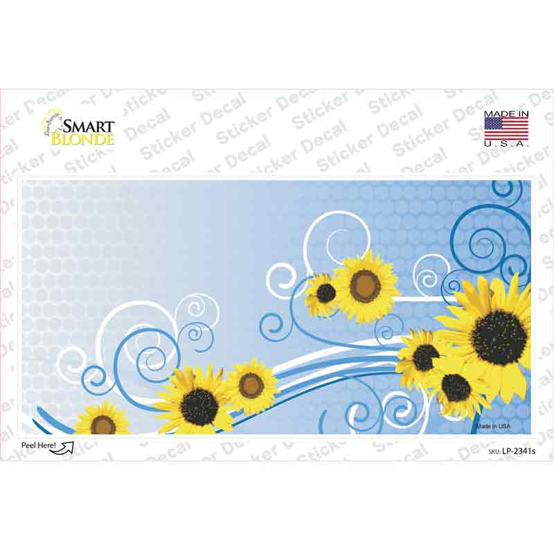 LP-2341s-M Sunflowers Novelty Sticker Decal - Medium