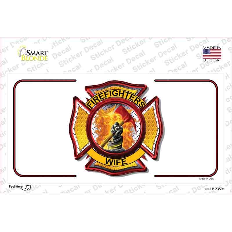 LP-2359s-M Firefighters Wife Novelty Sticker Decal - Medium