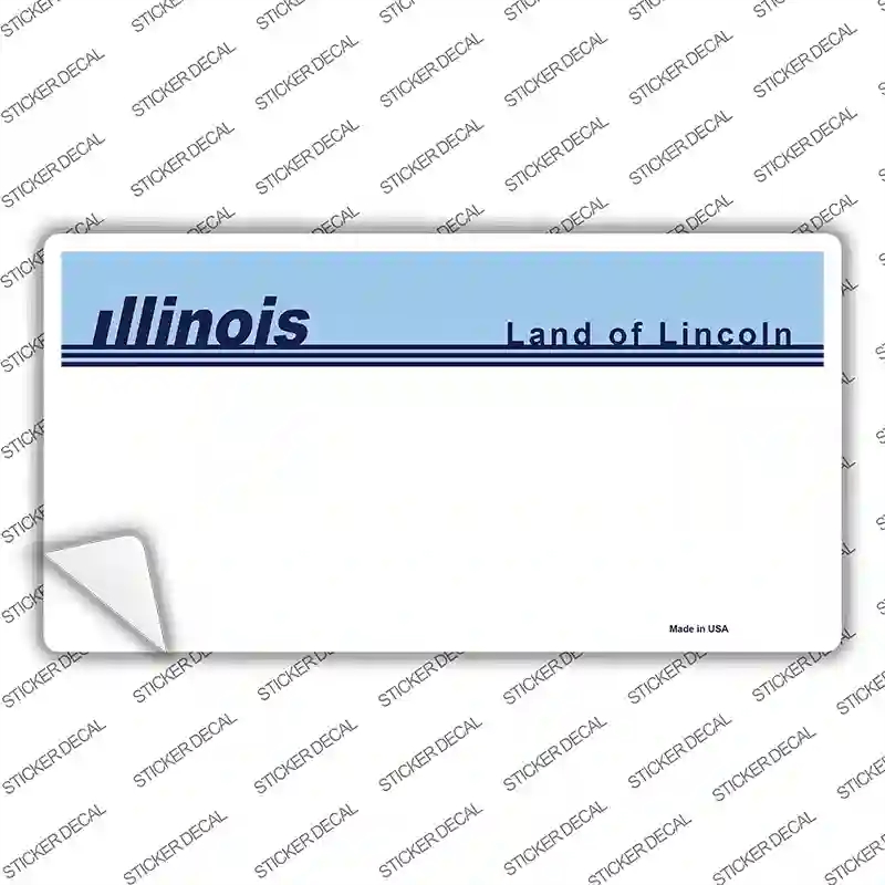 LP-2511s-XL Old Illinois State Blank Novelty Sticker Decal - Extra Large