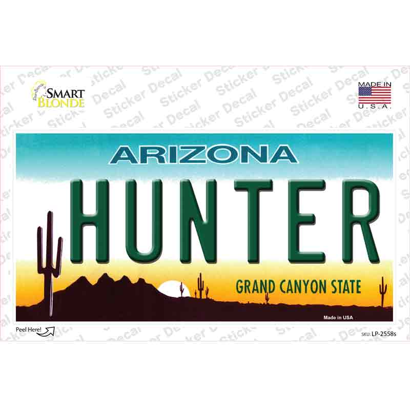 LP-2558s-M Hunter Arizona Novelty Sticker Decal - Medium