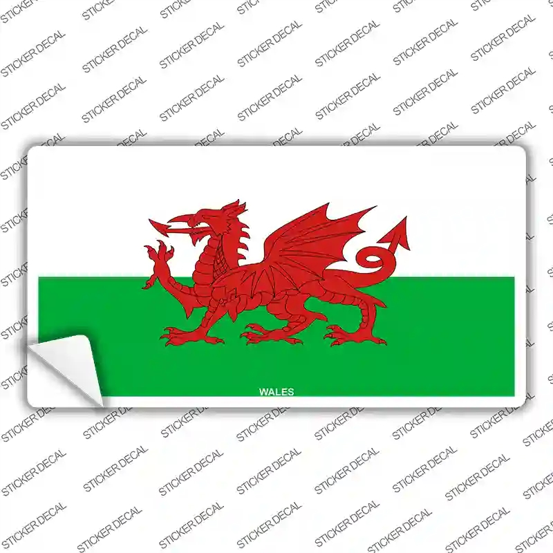 LP-510s-L Wales Flag Novelty Sticker Decal - Large