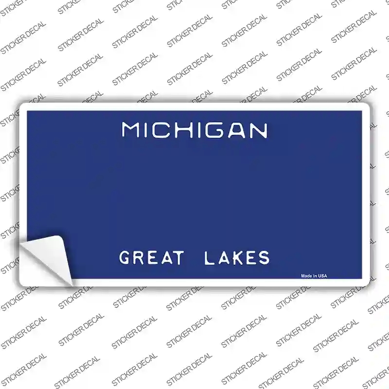 LP-5152s-S Michigan Great Lakes State Blank Novelty Sticker Decal - Small
