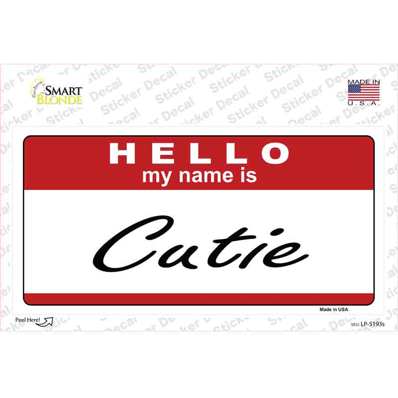 LP-5193s-M Cutie Novelty Sticker Decal - Medium