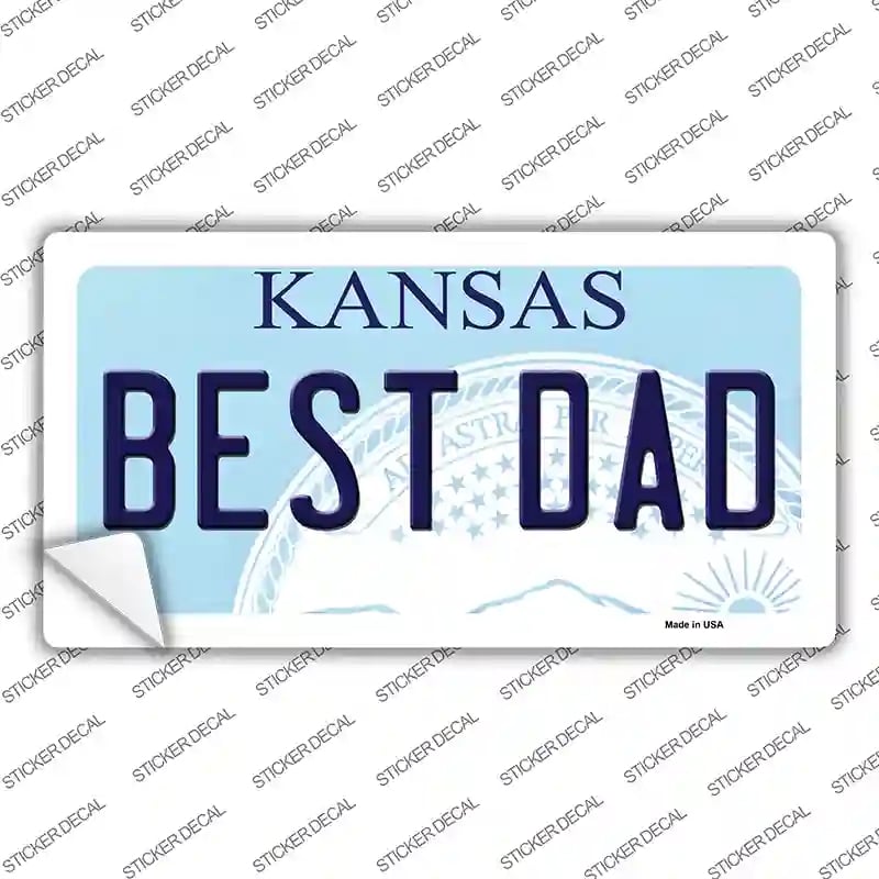 LP-6616s-S Best Dad Kansas Novelty Sticker Decal - Small