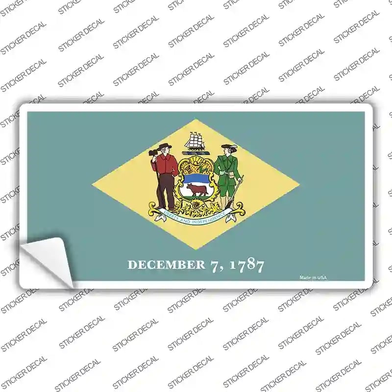 LP-3573s-L Delaware State Flag Novelty Sticker Decal - Large