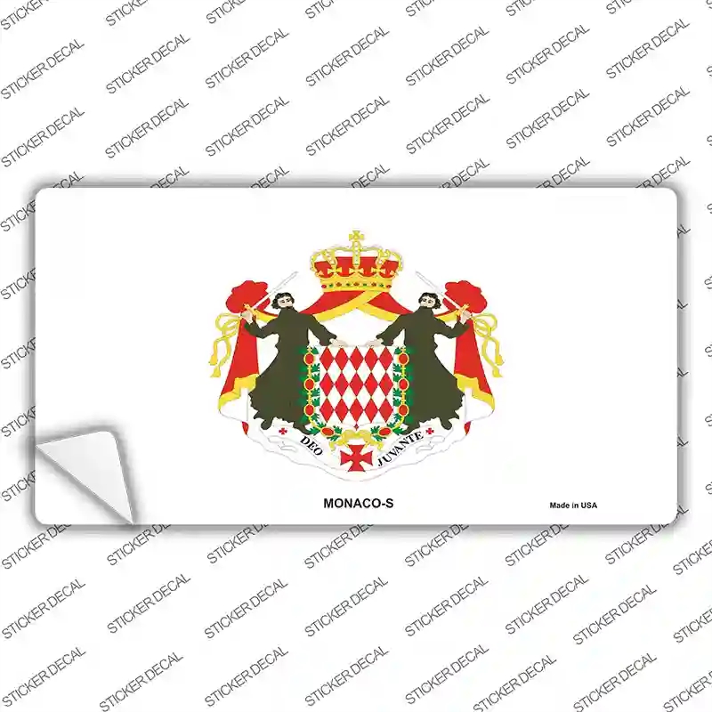 LP-4097s-XL Monaco-S Flag Novelty Sticker Decal - Extra Large