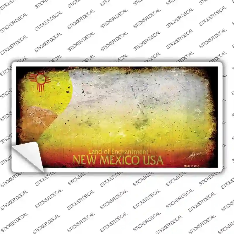 LP-8149s-XL   Mexico State Rusty Novelty Sticker Decal - Extra Large