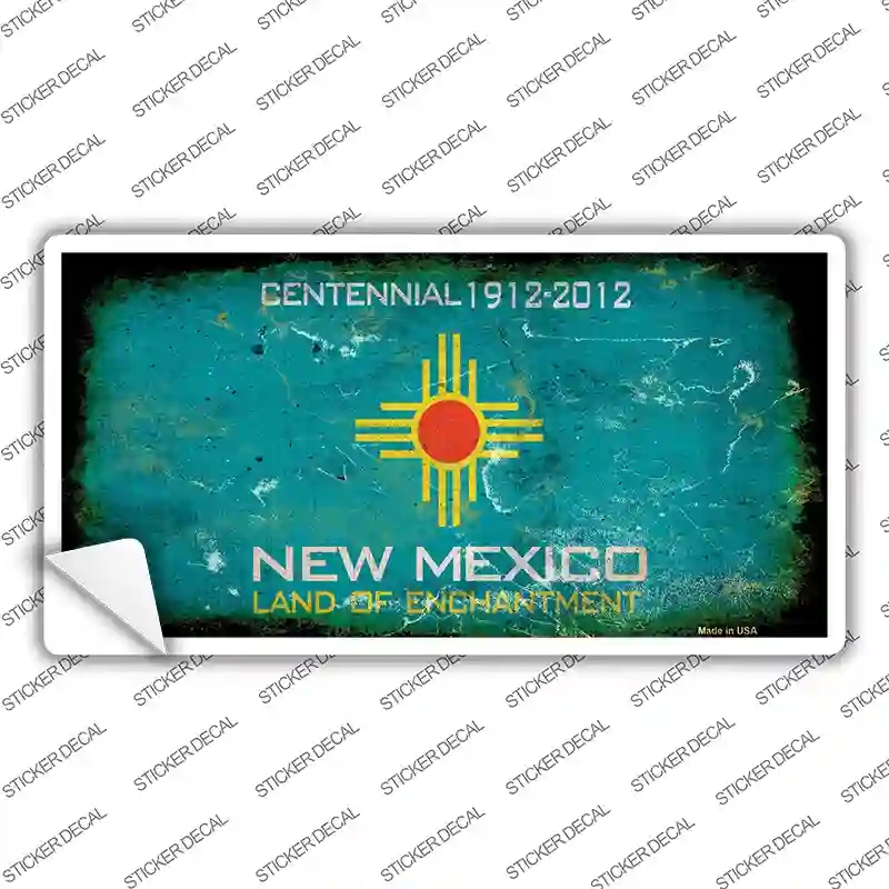LP-8168s-S   Mexico Centennial Rusty Novelty Sticker Decal - Small