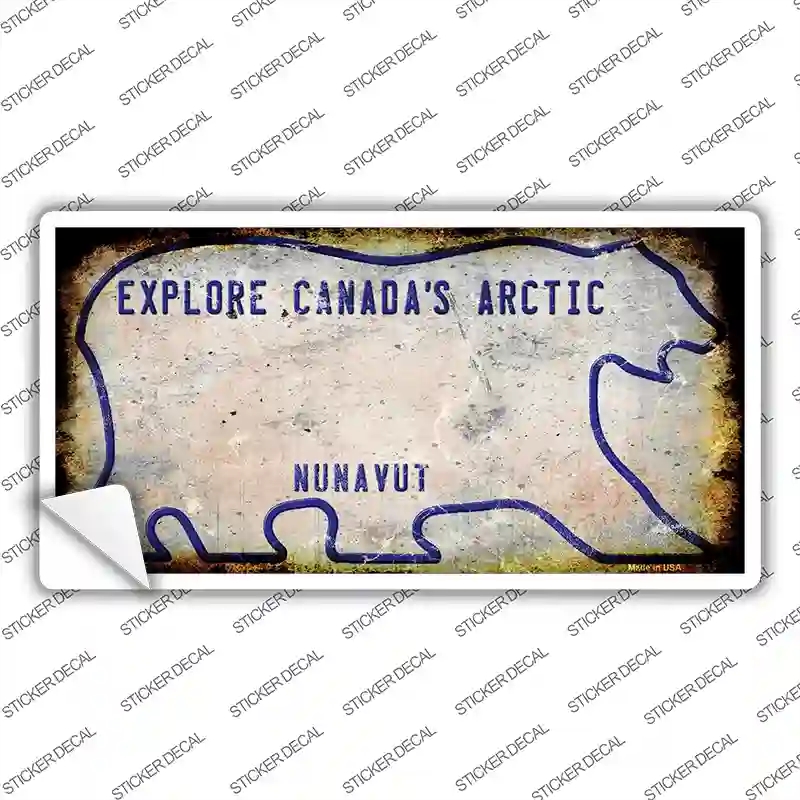 LP-8182s-XL Nunavut Rusty Novelty Sticker Decal - Extra Large