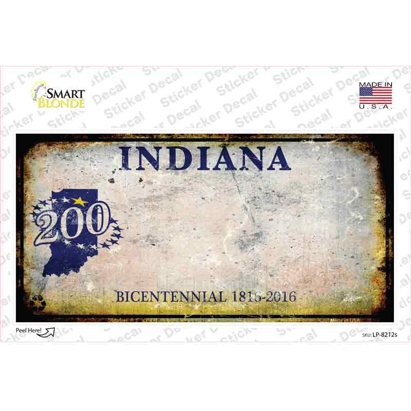 LP-8212s-M Indiana Rusty Novelty Sticker Decal - Medium