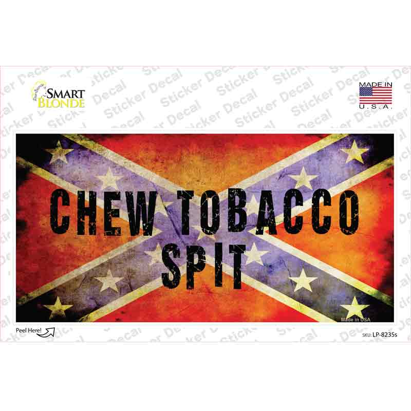 LP-8235s-M Chew Tobacco Spit Novelty Sticker Decal - Medium