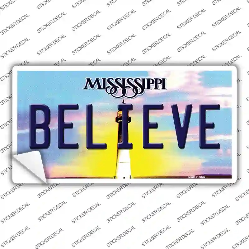 LP-6589s-S Believe Mississippi Novelty Sticker Decal - Small