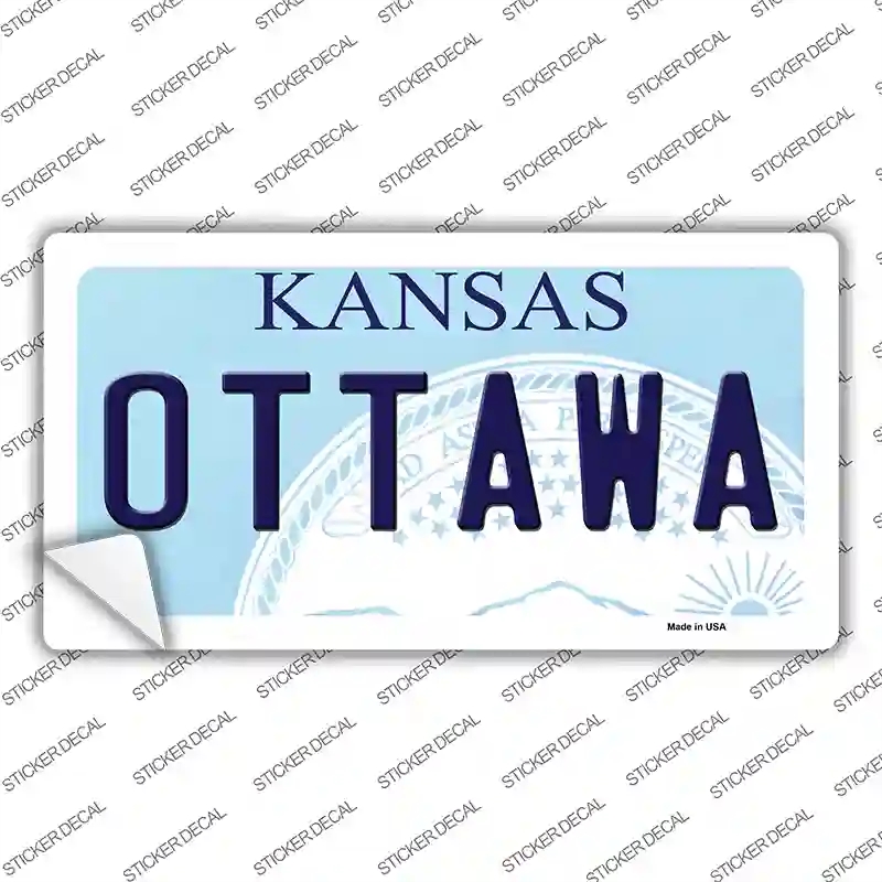 LP-6607s-XL Ottawa Kansas Novelty Sticker Decal - Extra Large