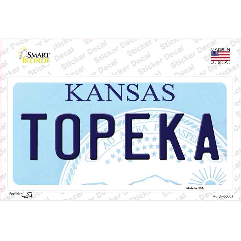 LP-6608s-M Topeka Kansas Novelty Sticker Decal - Medium